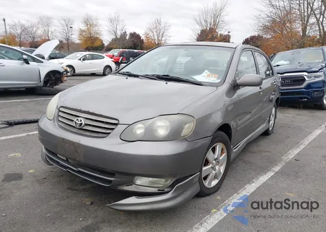 2004 Toyota Corolla S из США, поврежденный, VIN 2T1BR32E64C308830